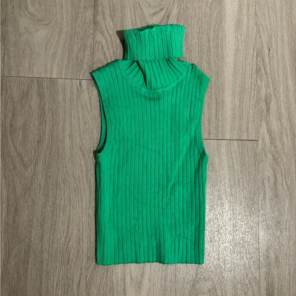 Knit Turtleneck Crop Top